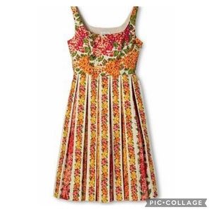 Isaac Mizrahi for Target Floral Pleated Dress